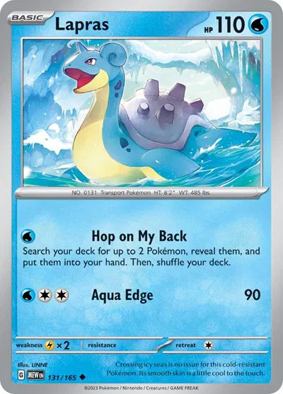 131/165 Lapras Reverse Holo - 151