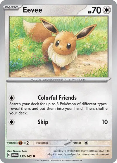133/165 Eevee Reverse Holo - 151