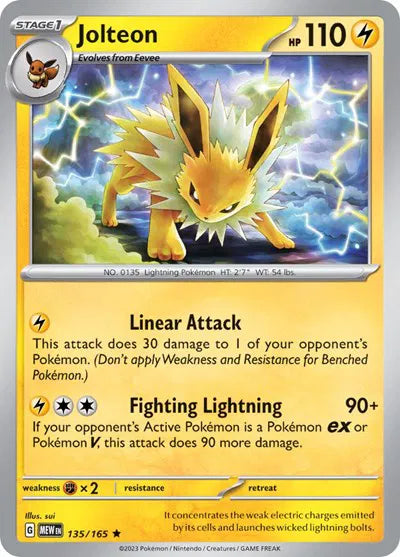 135/165 Jolteon Reverse Holo - 151