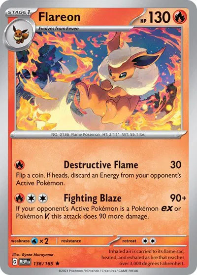 136/165 Flareon Reverse Holo - 151