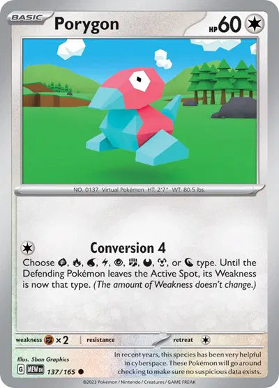 137/165 Porygon Reverse Holo - 151