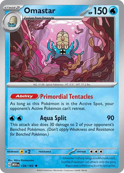 139/165 Omastar Reverse Holo - 151