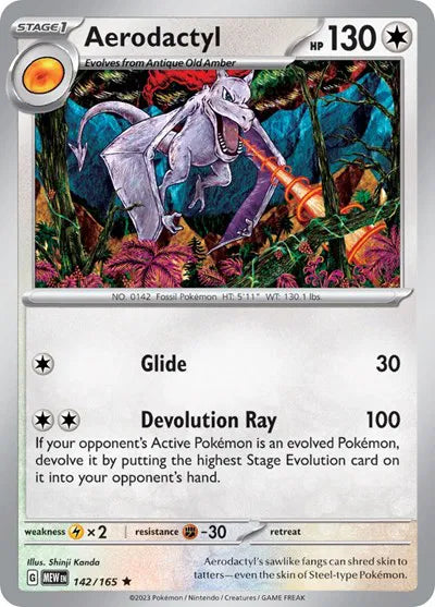 142/165 Aerodactyl Reverse Holo - 151