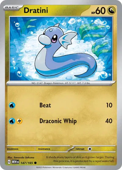 147/165 Dratini Reverse Holo - 151