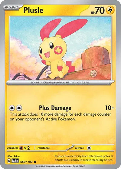 060/182 Plusle Reverse Holo - Paradox Rift