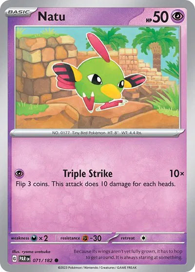 071/182 Natu Reverse Holo - Paradox Rift
