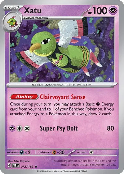 072/182 Xatu Holofoil - Paradox Rift