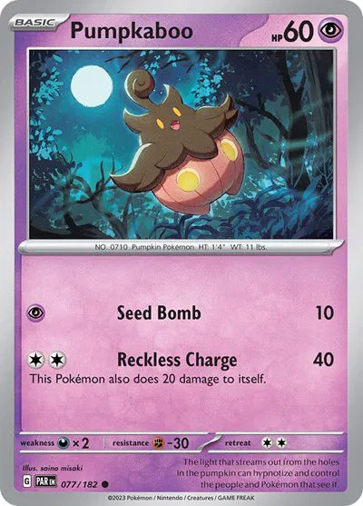 077/182 Pumpkaboo Reverse Holo - Paradox Rift