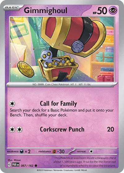 087/182 Gimmighoul Reverse Holo - Paradox Rift