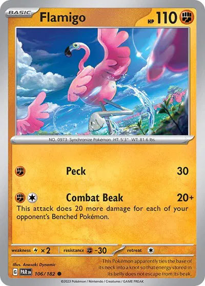 106/182 Flamigo Reverse Holo - Paradox Rift