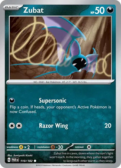 110/182 Zubat Reverse Holo - Paradox Rift