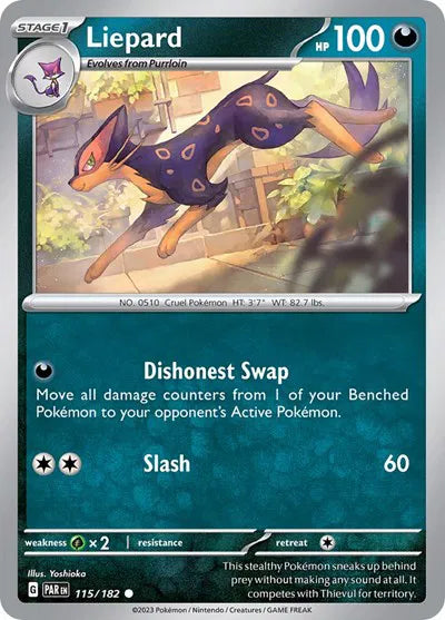 115/182 Liepard Reverse Holo - Paradox Rift