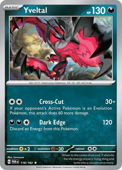 118/182 Yveltal Holofoil - Paradox Rift