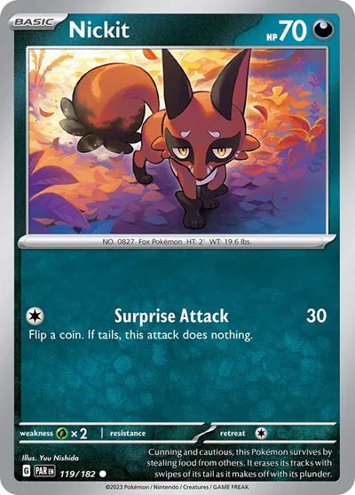 119/182 Nickit Reverse Holo - Paradox Rift