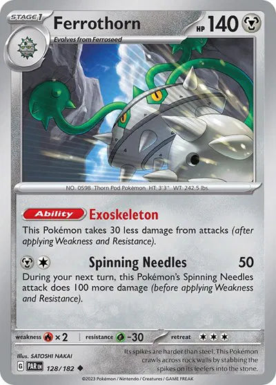 128/182 Ferrothorn Reverse Holo - Paradox Rift