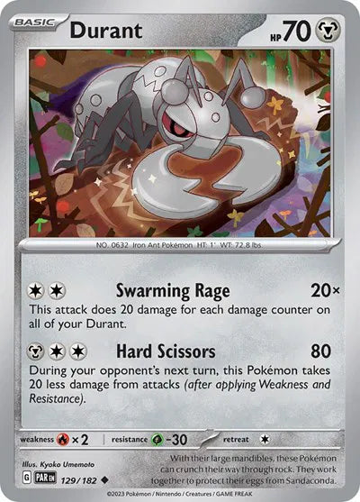 129/182 Durant Reverse Holo - Paradox Rift