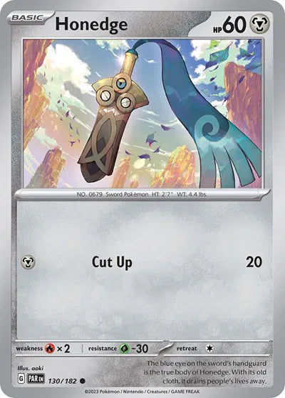 130/182 Honedge Reverse Holo - Paradox Rift