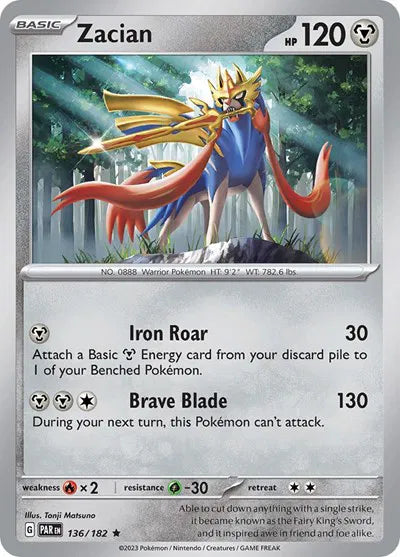 136/182 Zacian Holofoil - Paradox Rift