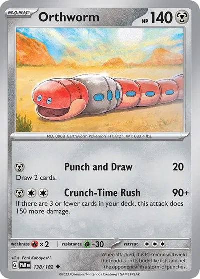 138/182 Orthworm Reverse Holo - Paradox Rift