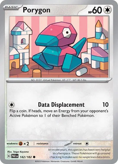 142/182 Porygon Reverse Holo - Paradox Rift