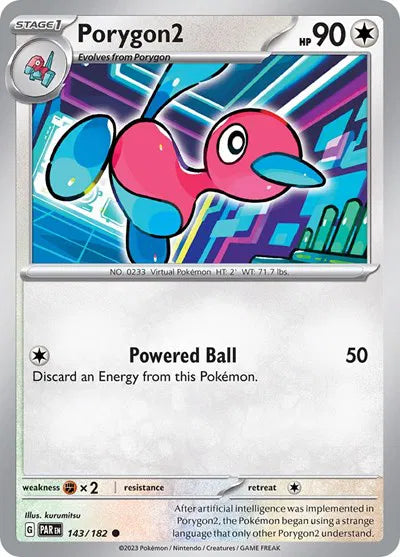 143/182 Porygon2 Reverse Holo - Paradox Rift