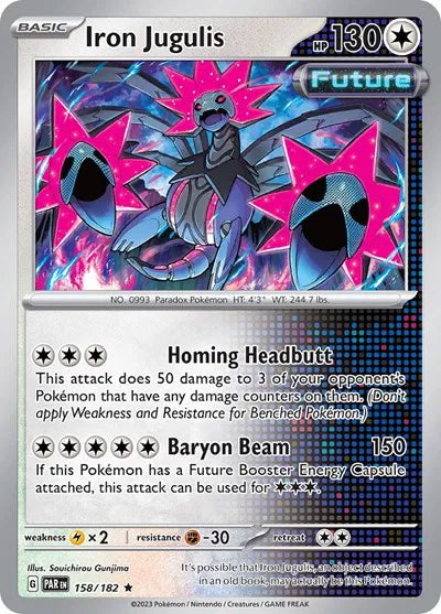 158/182 Iron Jugulis Reverse Holo - Paradox Rift