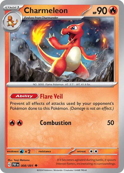 008/091 Charmeleon Reverse Holo
