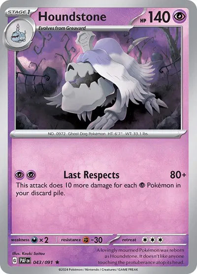 043/091 Houndstone Holofoil - Paldean Fates