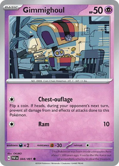 044/091 Gimmighoul Reverse Holo - Paldean Fates
