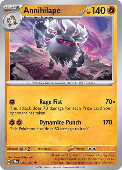 047/091 Annihilape Holofoil - Paldean Fates