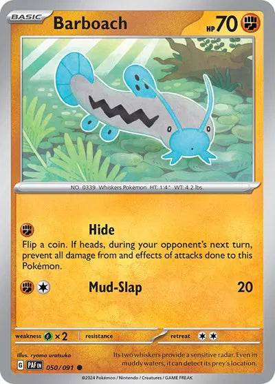 050/091 Barboach Reverse Holo - Paldean Fates