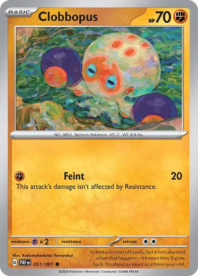 051/091 Clobbopus Reverse Holo - Paldean Fates