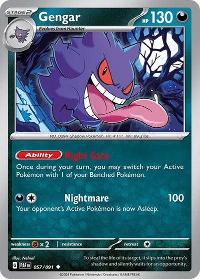 057/091 Gengar Reverse Holo - Paldean Fates