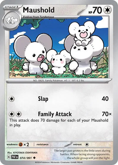 074/091 Maushold Reverse Holo - Paldean Fates