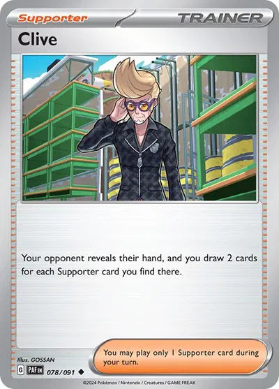 078/091 Clive Reverse Holo - Paldean Fates