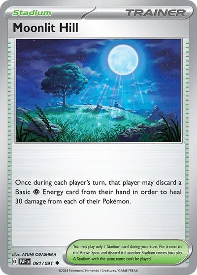 081/091 Moonlit Hill Reverse Holo - Paldean Fates