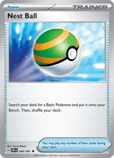 084/091 Nest Ball Reverse Holo - Paldean Fates