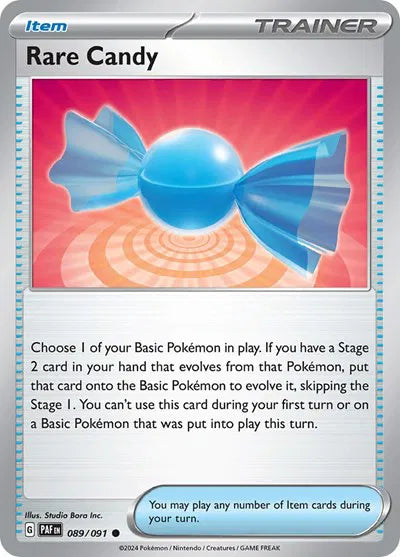 089/091 Rare Candy Reverse Holo - Paldean Fates