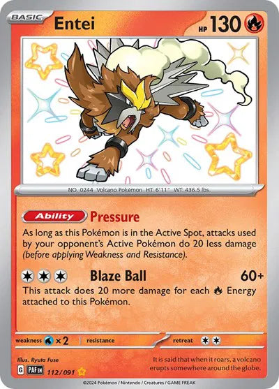 112/091 Entei - Paldean Fates