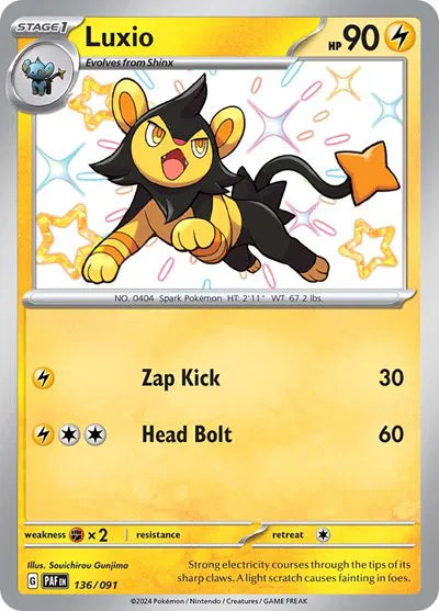136/091 Luxio - Paldean Fates