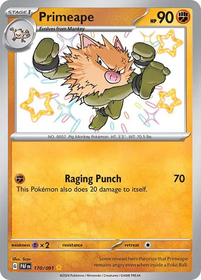 170/091 Primeape - Paldean Fate
