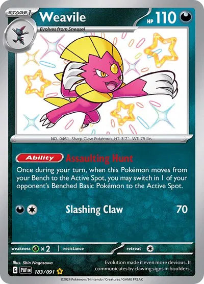 183/091 Weavile - Paldean Fate