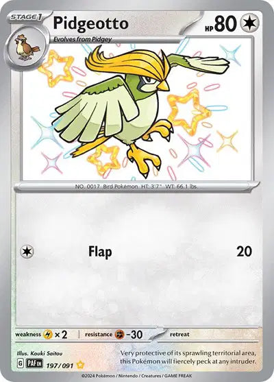197/091 Pidgeotto - Paldean Fates