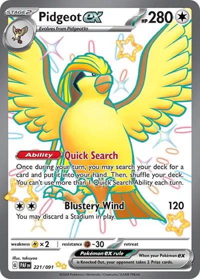 221/091 Pidgeot EX - Paldean Fates
