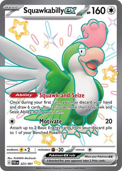 223/091 Squawkabilly EX - Paldean Fate
