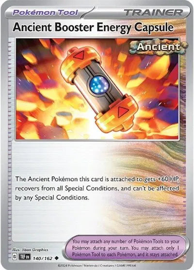 140/162 Ancient Booster Energy Capsule Reverse Holo - Temporal Forces