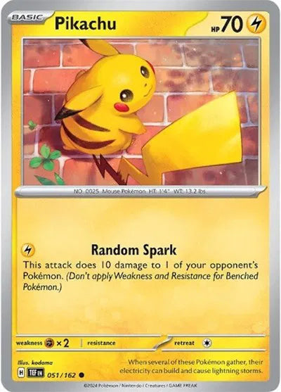 051/162 Pikachu Reverse Holo - Temporal Forces