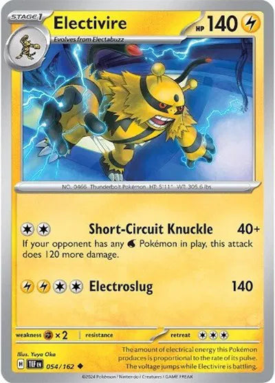 054/162 Electivire Reverse Holo - Temporal Forces