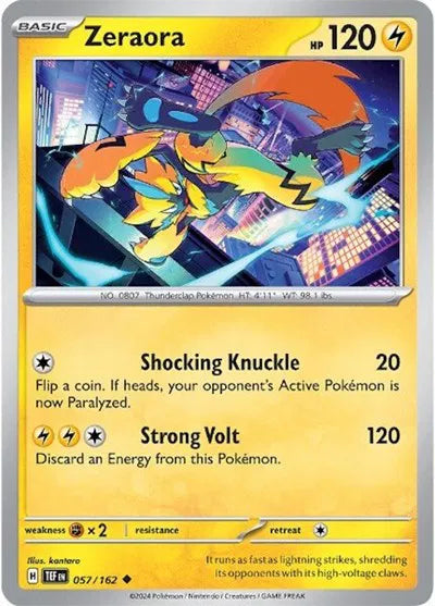 057/162 Zeraora Reverse Holo - Temporal Forces