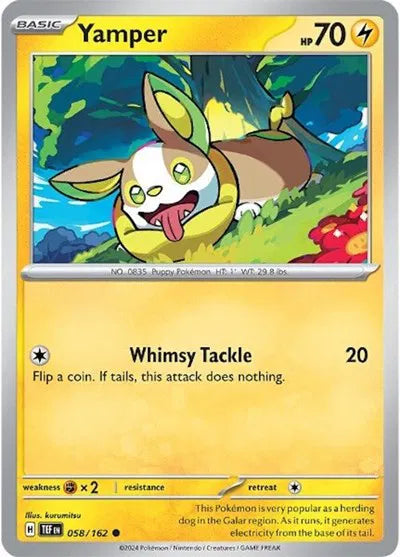 058/162 Yamper Reverse Holo - Temporal Forces